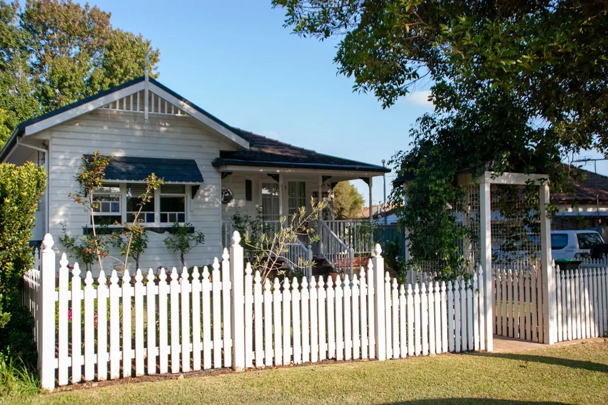A Federation home behind a picket fence