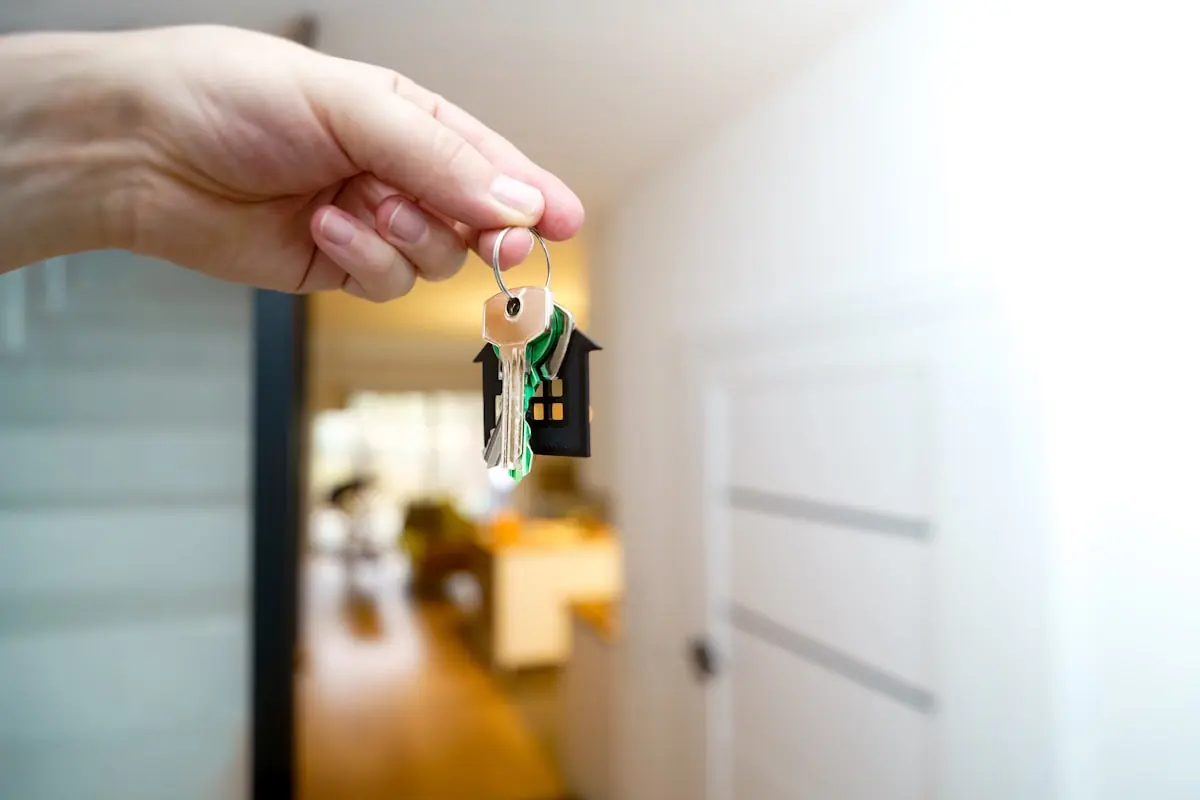 Keys in the lock of a front door